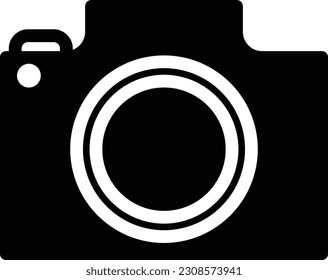 Camera glyph icon. Adventure icon set. Vector illustration isolated on white background.