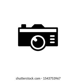 camera glyph icon black and white