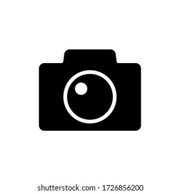 Camera glyph icon design. Photo camera digital mark vector illustration.