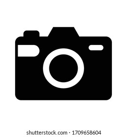 Camera with glyph icon illustration