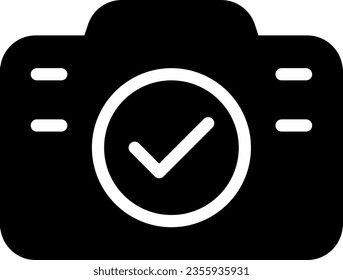 camera glyph icon illustration vector