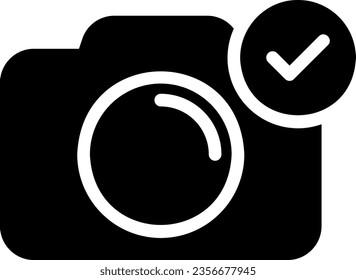 camera glyph icon illustration vector