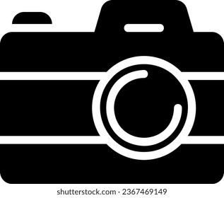 camera glyph icon illustration vector