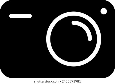 Vector de ilustración de icono de glifo de cámara