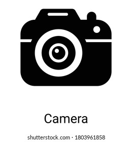camera glyph icon isolated on white background