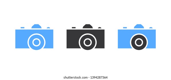 Camera glyph icon - Modern glyph camera sign vector - Illustration