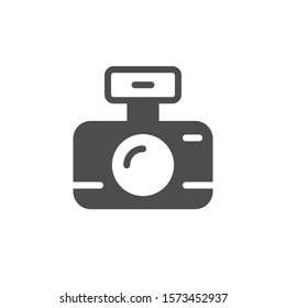 Camera glyph icon and photography concept