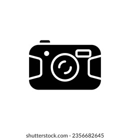 Camera Glyph Icon - Summer Season Icon Vector Illustration