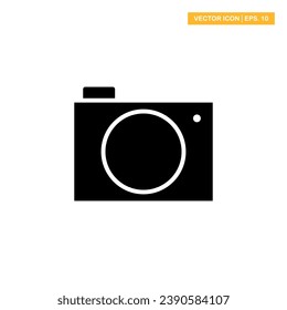 Camera glyph icon vector design illustration