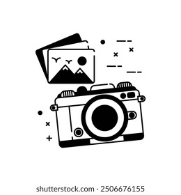 Camera Glyph Icon, Vector illustration