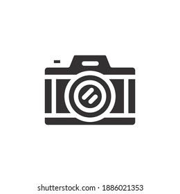 Camera glyph icon for web template and app. Vector illustration. design on white background. EPS 10