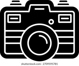 Camera Glyph Style Icon Design