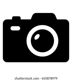 Camera Glyph Vector Icon 