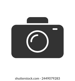 Camera glyph vector icon isolated on white background. Camera glyph vector icon for web, mobile and ui design