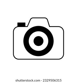 Camera Glyph Vector Icon that can easily edit or modify

