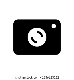 camera glyph vector icon - ui icon vector