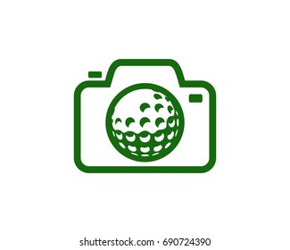 Camera Golf Icon Logo Design Element