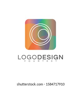 camera gradient logo vector design color full