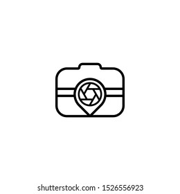 Camera graphic design template, vector isolated illustration