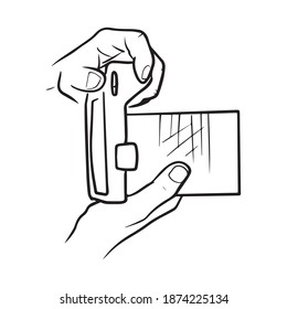camera graphic design vector illustration, icon, art tattoo sketch, logo, hand draw, use in print