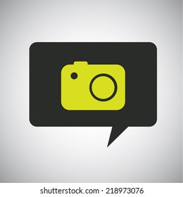 camera graphic design , vector illustration
