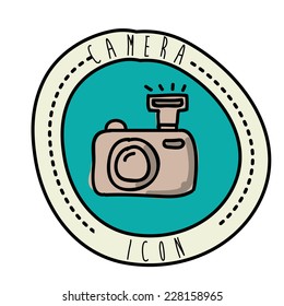 camera graphic design , vector illustration