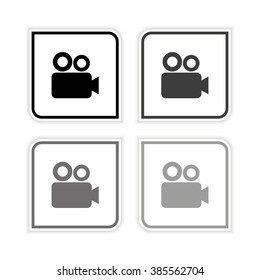 Camera  - grayscale vector icon