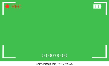 Camera green screen frame of video recorder