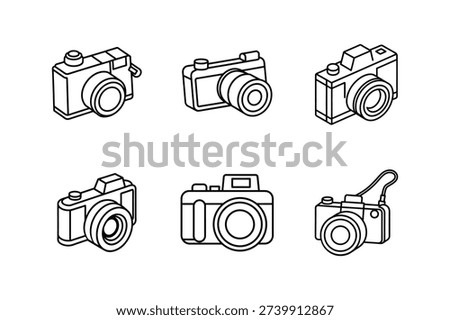 camera grip icon line art vector outline illustration isolated