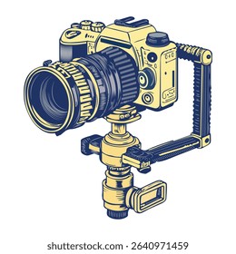 Camera grip stand, vintage style icon
