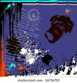 camera grunge vector background