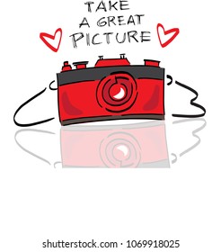 camera with hand drawing style

