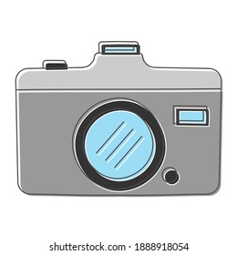 camera hand drawn design vector illustration