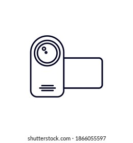 Camera handicam icon logo vector template, Creative Movie logo concept, Icon symbol, Illustration
