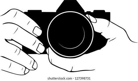 Similar Images, Stock Photos & Vectors of Camera in hands - 109893764