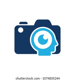 Camera Head Logo Icon Design