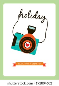 camera holiday poster