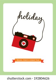 camera holiday poster