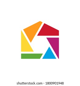 Camera House logo design vector template, Camera Photography logo concepts