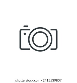 Camera hybrid digital photography icon, vector illustration