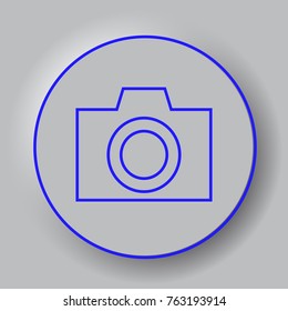 camera icon 3d, for Internet icon and application icon. Vector eps 10.