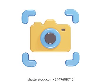  Camera icon 3d render illustration