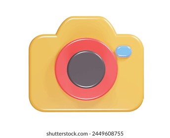  Camera icon 3d render illustration