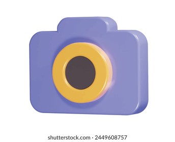  Camera icon 3d render illustration