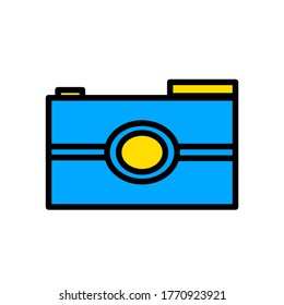 icono de cámara _ línea rellena