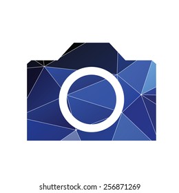 camera icon Abstract Triangle Geometrical background 