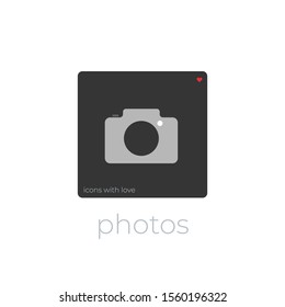 camera icon, app vector design