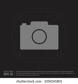 Camera Icon - Black Creative Background