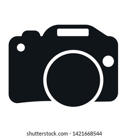 camera icon. black camera designed on isolated background vector illustration