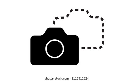 camera icon Black front behind dash